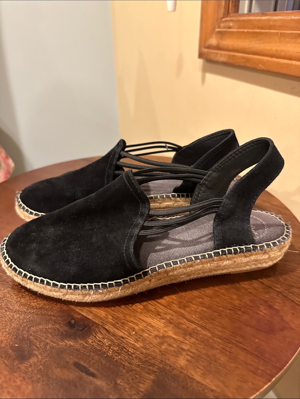 Toni Pons Origens Black Suede Strappy Espadrille Sandals Made in Spain EU 38